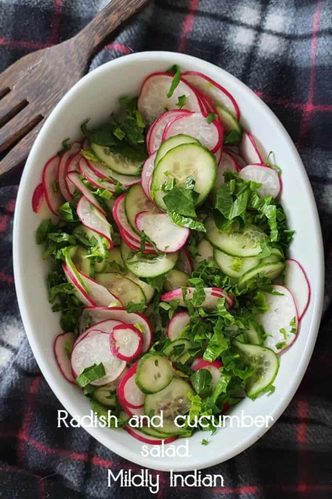 red Radish spinach salad