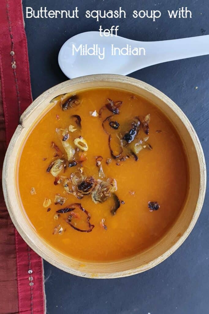 butternut squash soup with teff