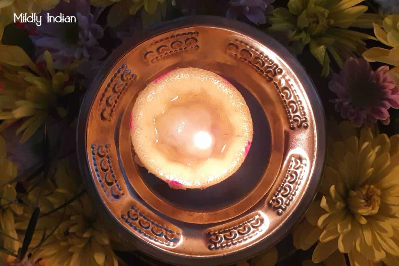 Lemon diya elumachai vilakku Mildly Indian