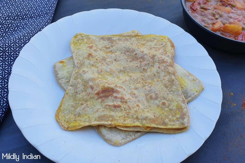 masala paratha flatbread.