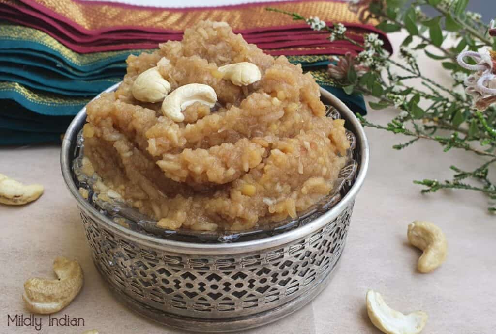 Rice halwa made for arudhra dashanam.