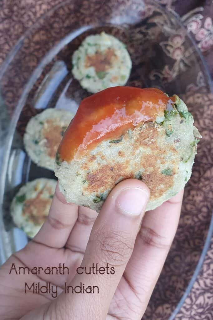 aloo ramdhana tikki, amaranth cutlets