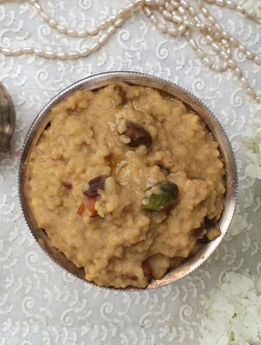 bellam pongali - sweet millet pongal