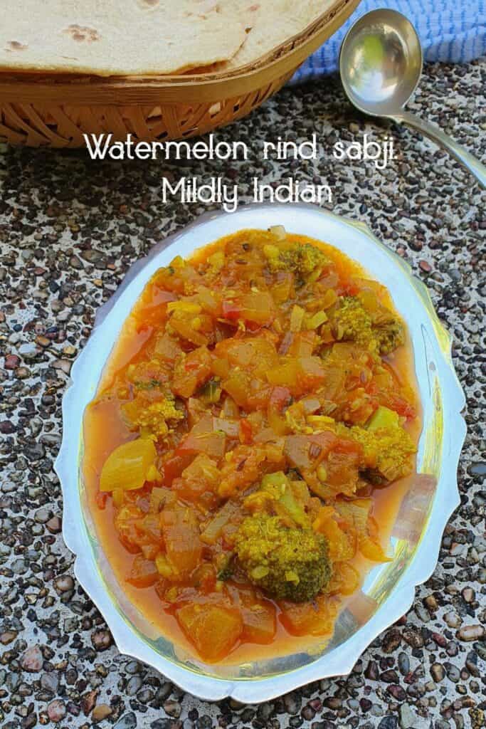 Watermelon rind sabji