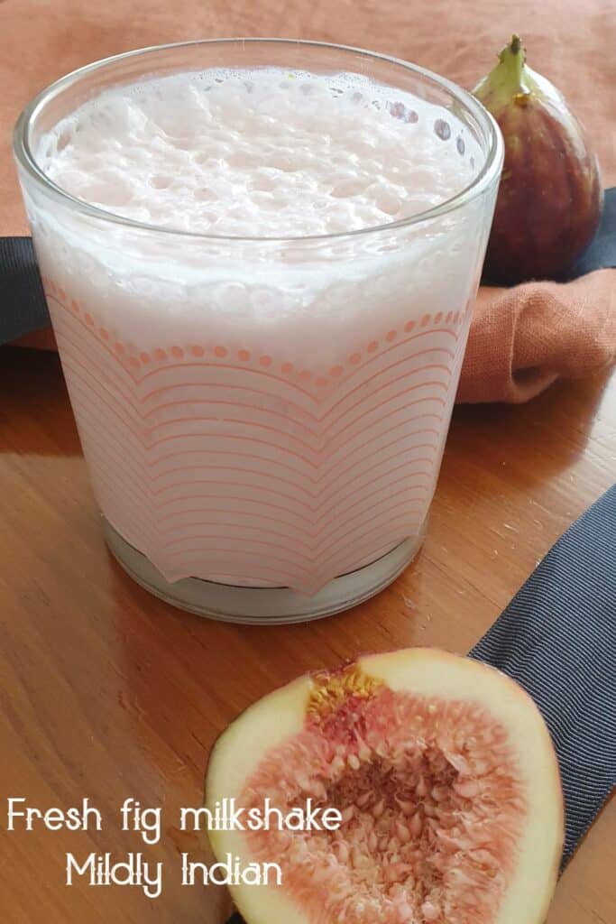 Fresh fig and rose milkshake