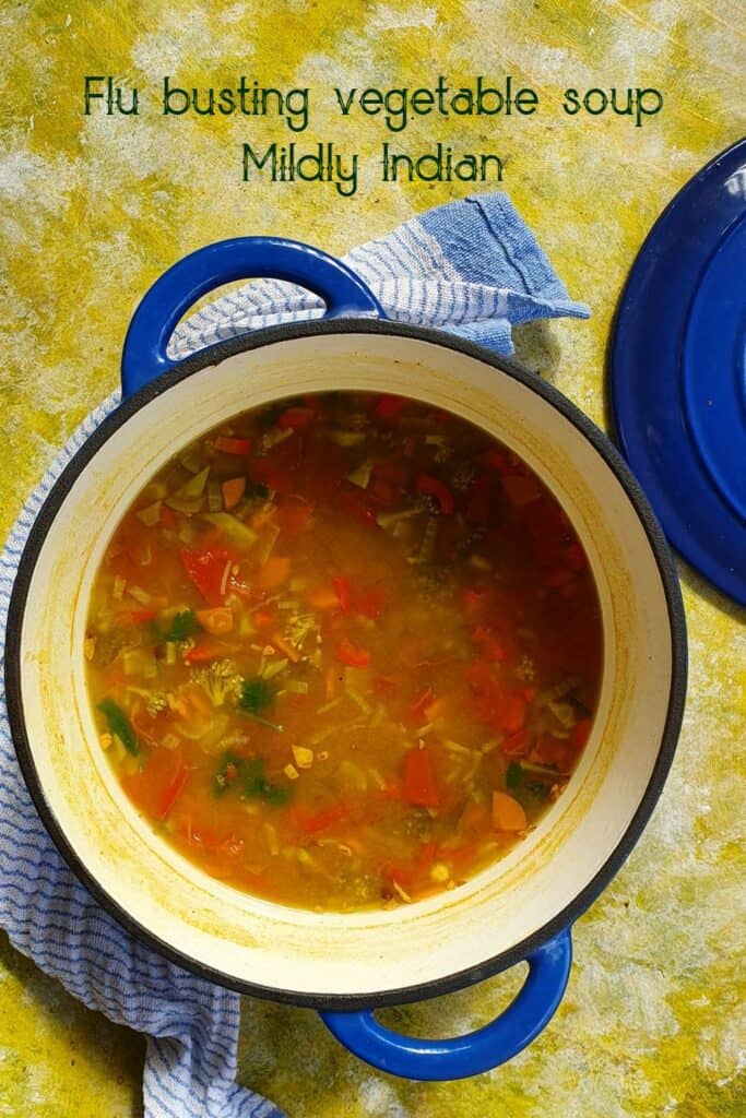 vegetble soup for flu season.