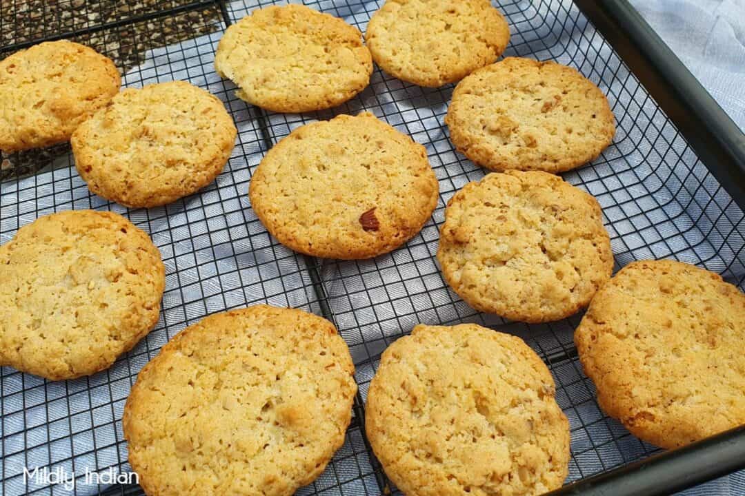 Leftover Granola cookies best breakfast cookie Mildly Indian