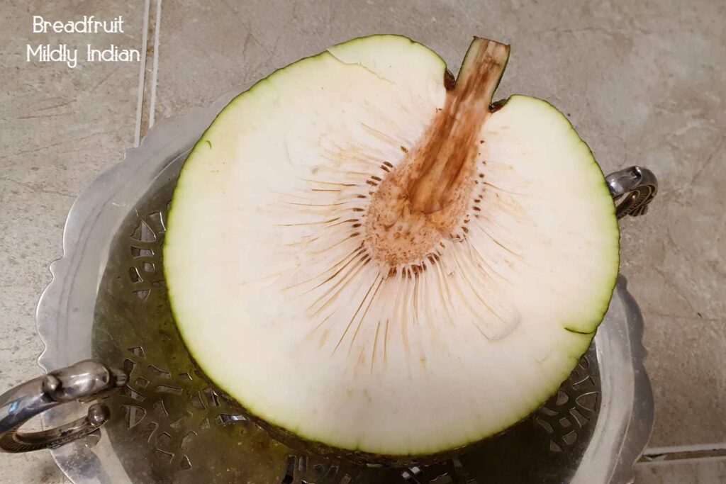 sliced breadfruit.