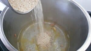 mixing in the powdered poha.