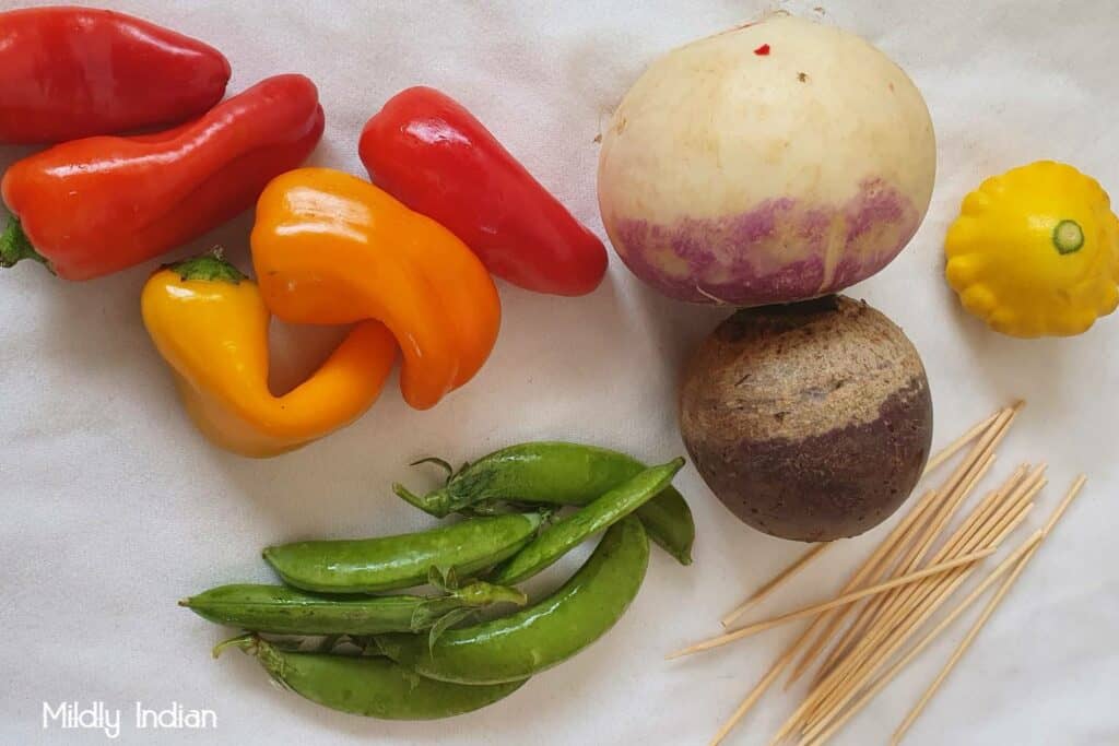 Vegetables for Ganesh idol.