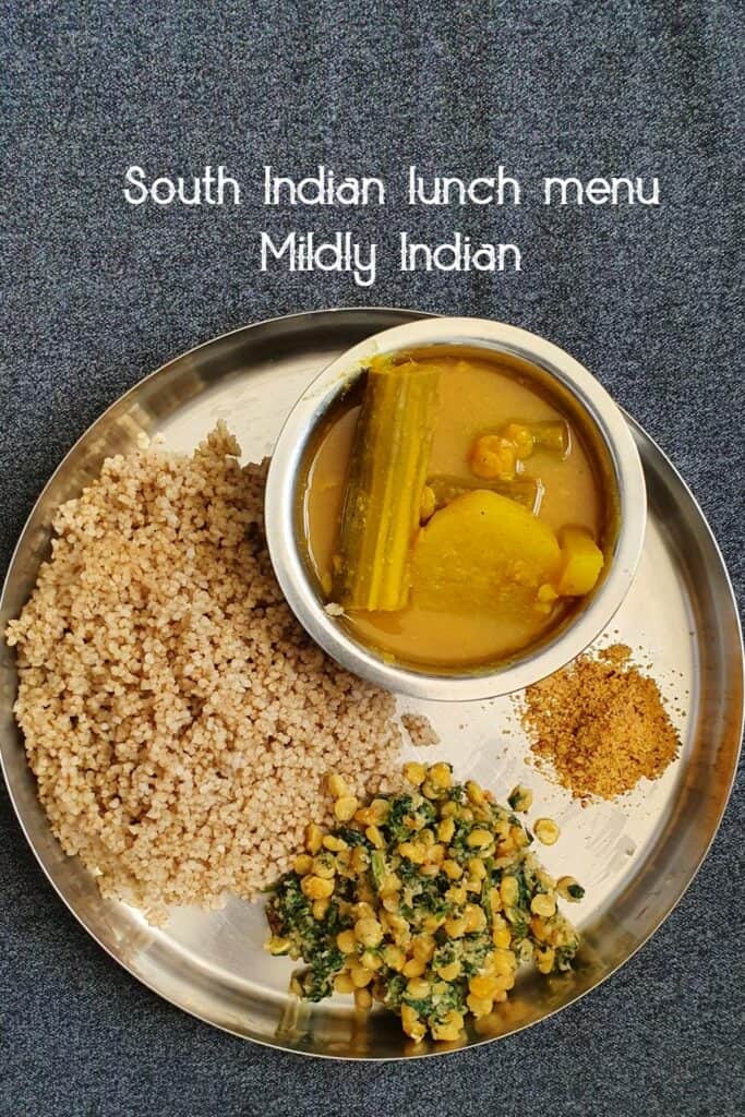 Millet thali, south indian lunch