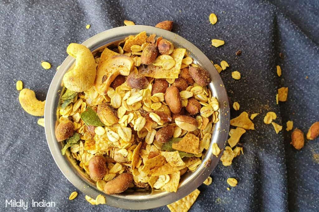 Indian trail mix with oats and nuts.