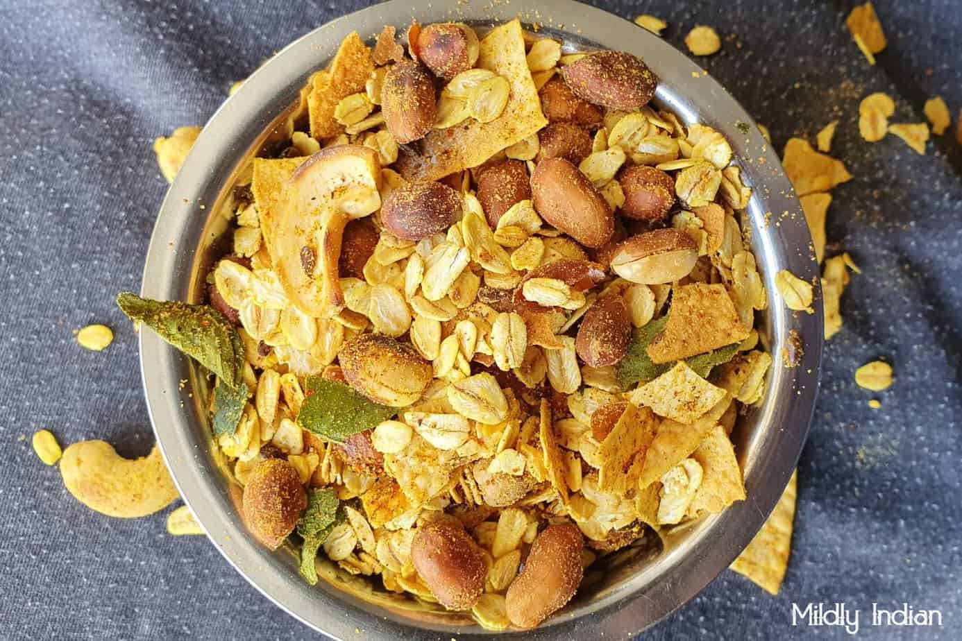 Namkeen oats papad chevdo