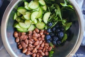 kidney bean salad prep.