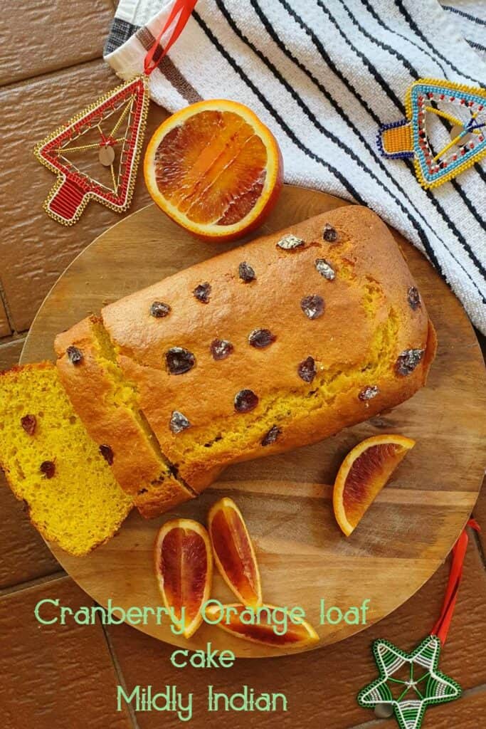 Orange cranberry loaf cake