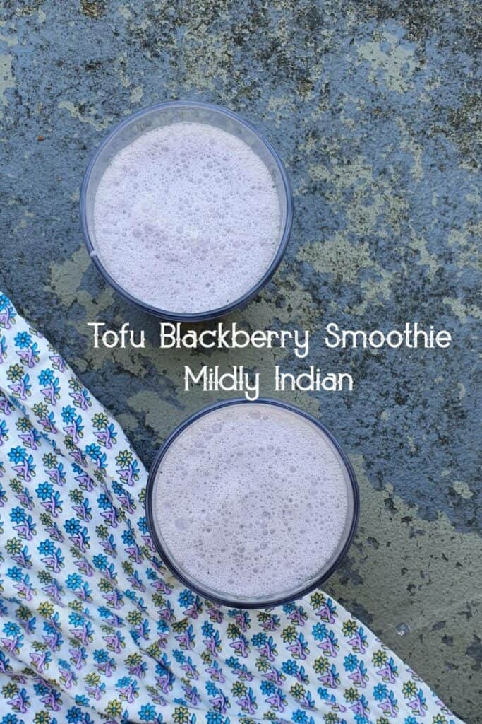 Blackbrry tofu smoothie