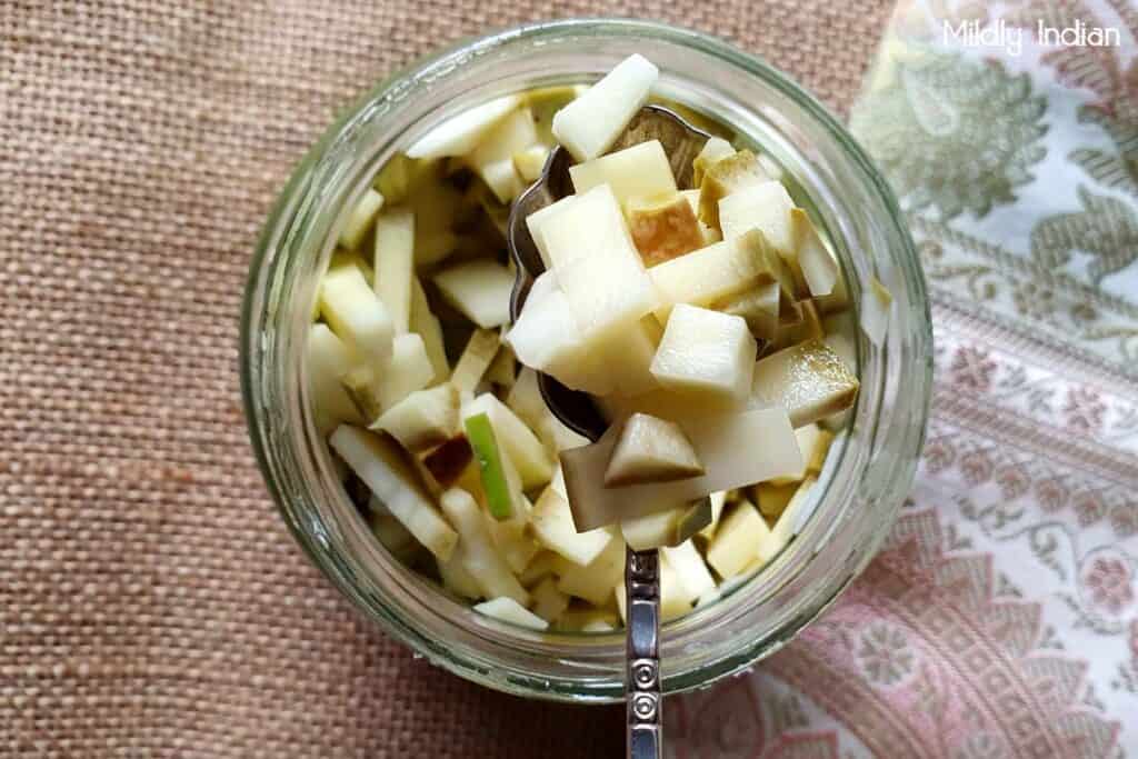 Salted mango pickle