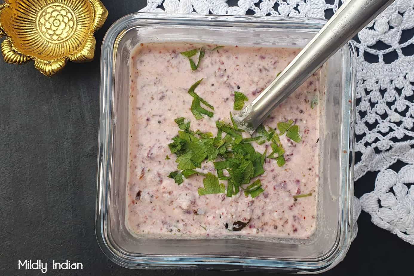 Black carrot pachadi