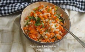 gajar mooli kachumber.