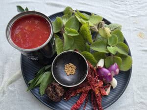 ingredients for the thokku