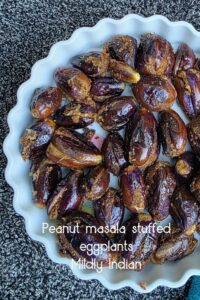 Masala stuffed eggplants
