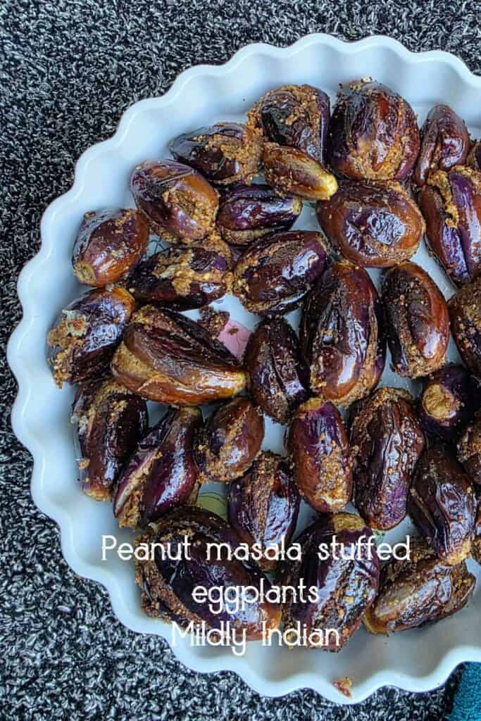 Masala stuffed eggplants